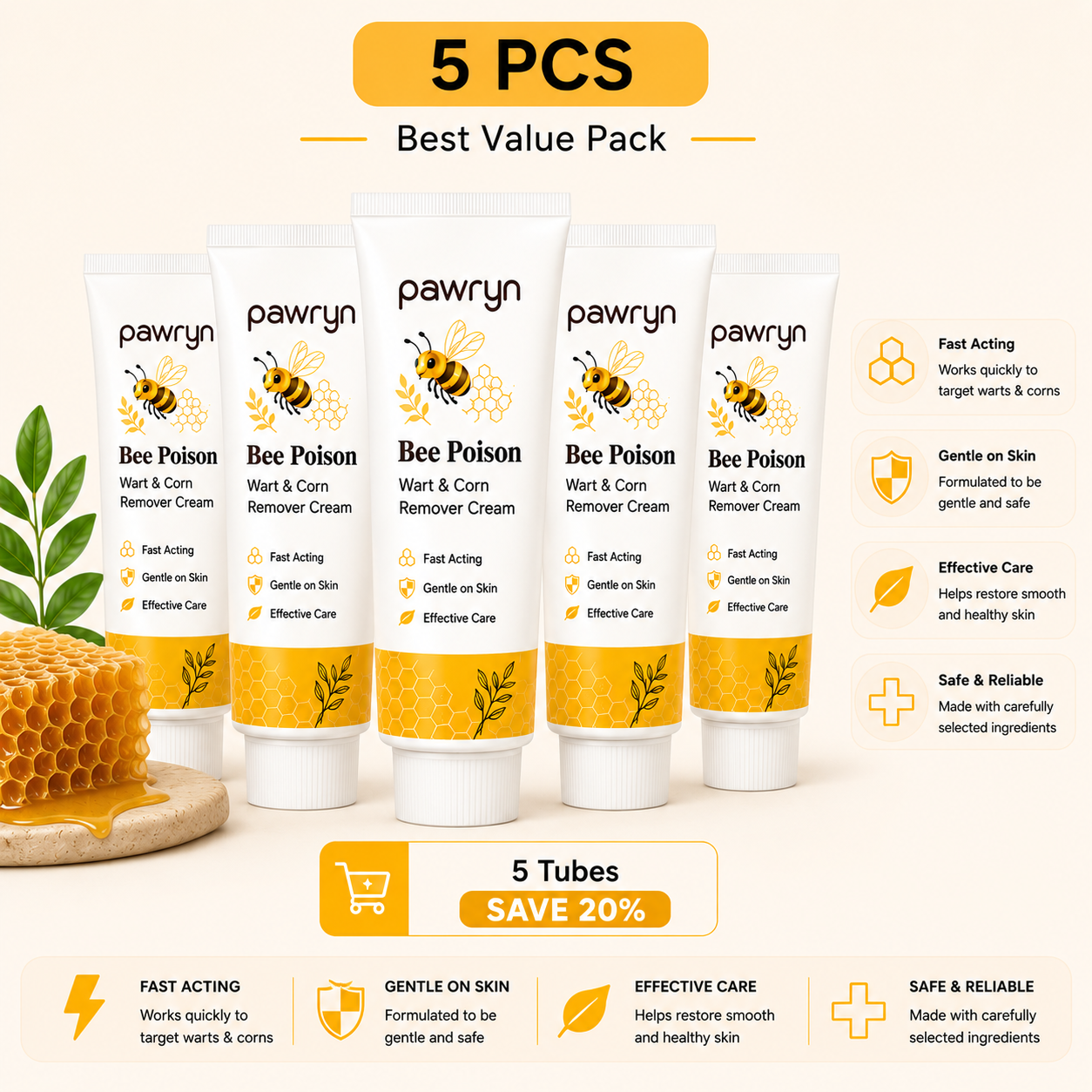 （5pc）Best For Stubborn & Recurring Warts